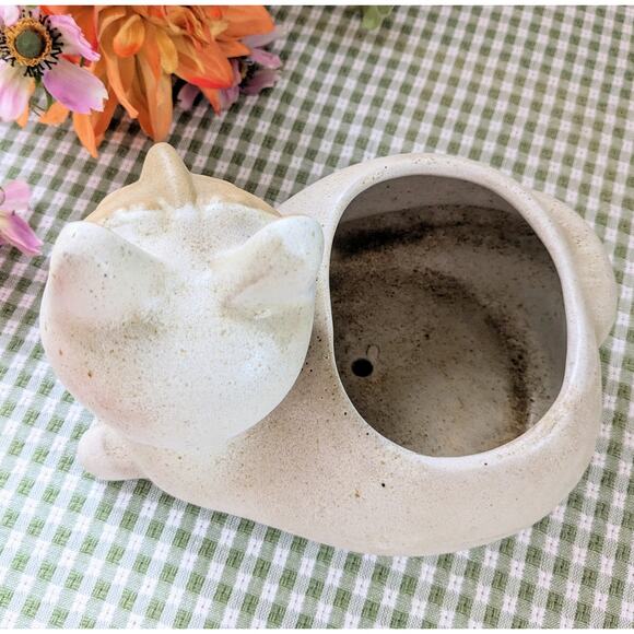 MCM David Stewart Cat Planter Lion's Valley Pottery Stoneware Vintage 1960s - Picture 7 of 10